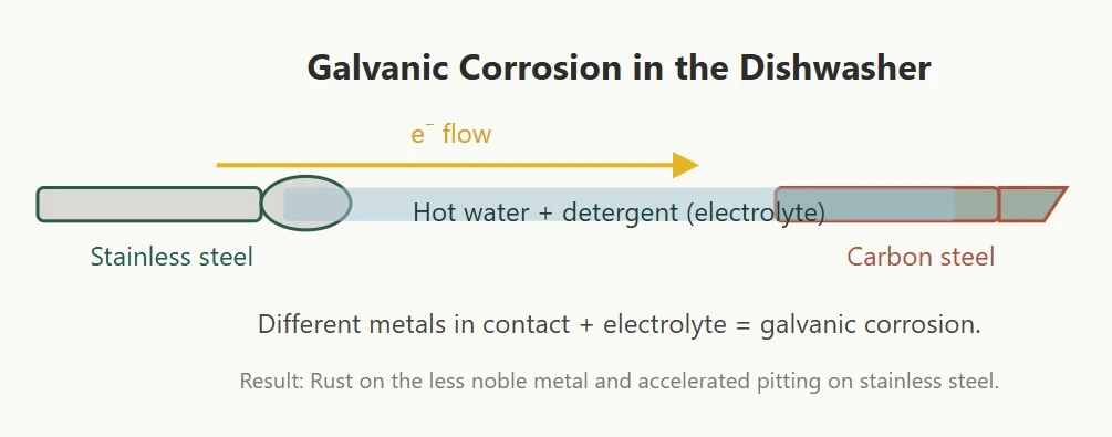 Galvanic Corrosion in the Dishwasher Galvanic Corrosion in the Dishwasher