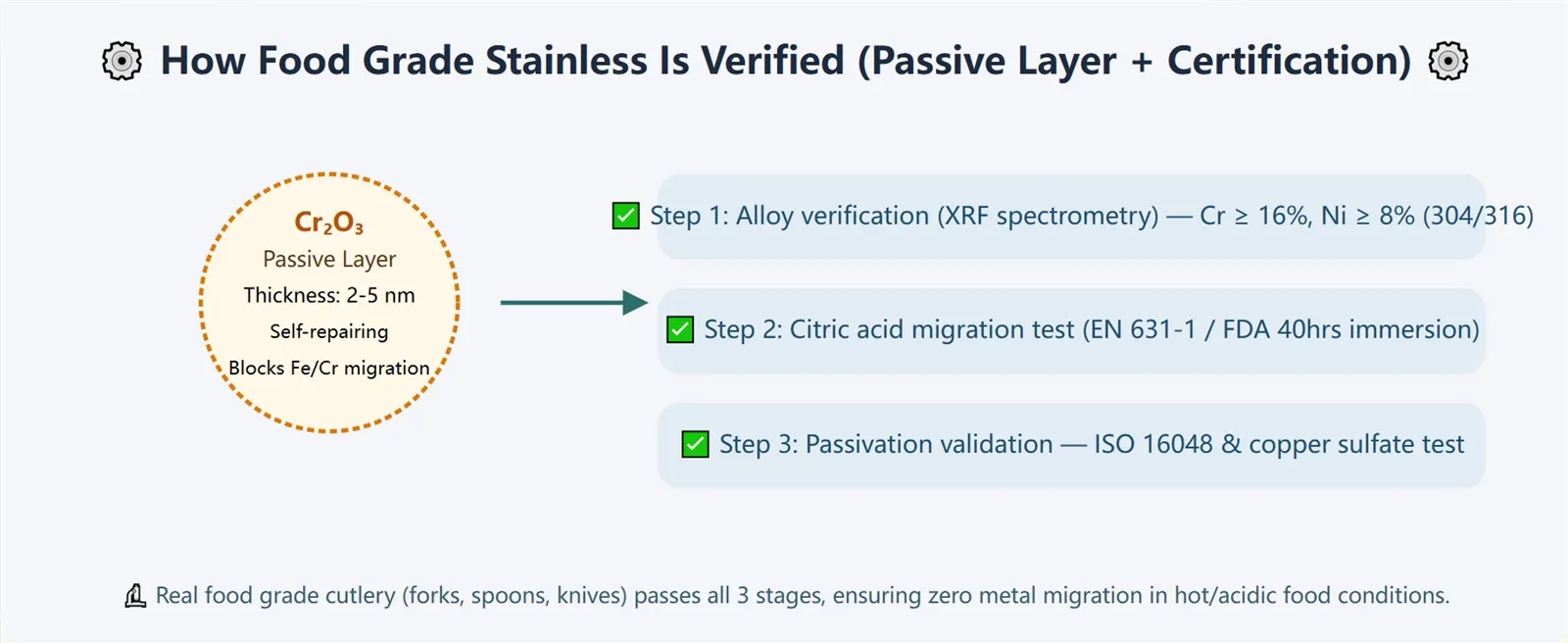 How Food Grade Stainless Is Verified Passive Layer Certification How Food Grade Stainless Is Verified Passive Layer Certification