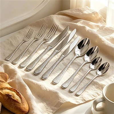 Knurled Handle Flatware Ready To Ship